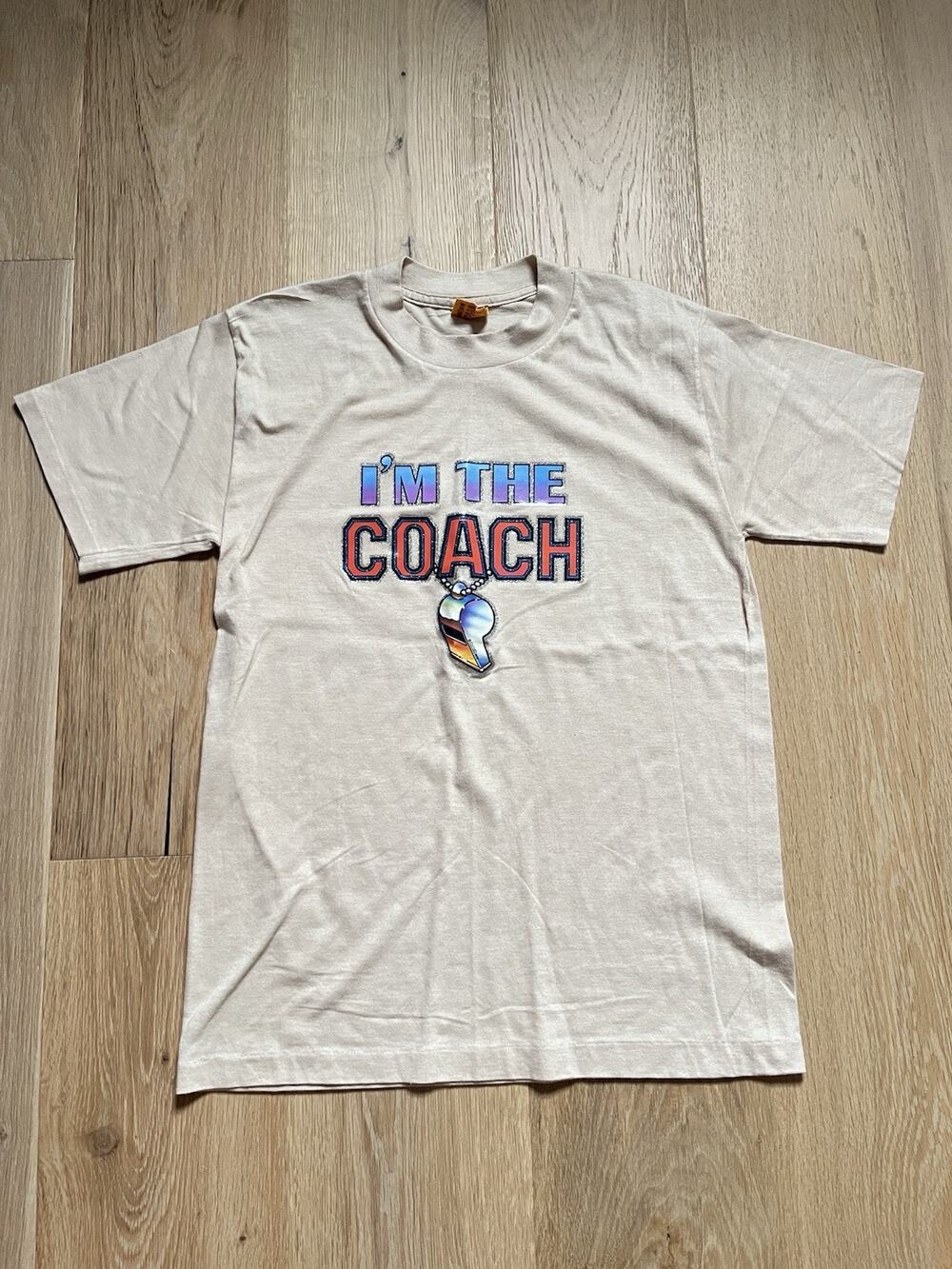 Vintage 70s Graphic T-shirt I’m The Coach Men's L Made USA Single Stitch Retro